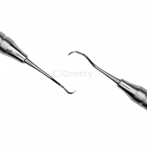 Dental Sickle Scaler 204S double end with sterilizable 10mm hollow handle in Japanese stainless steel