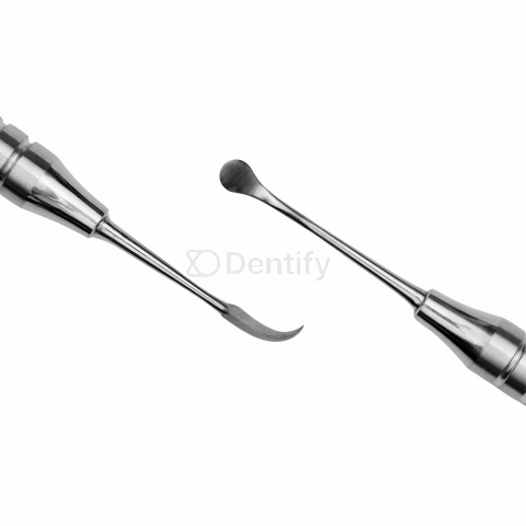 Dental Sickle Scaler Cumine 152 double end with 10mm hollow handle in Japanese stainless steel