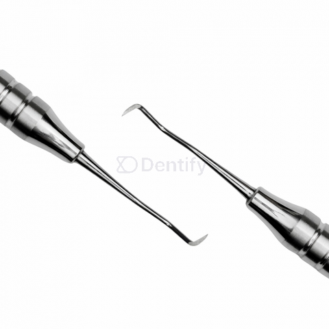 Dental Sickle Scaler Jacquette 2/3 double end with sterilizable 10mm hollow handle in Japanese stainless steel