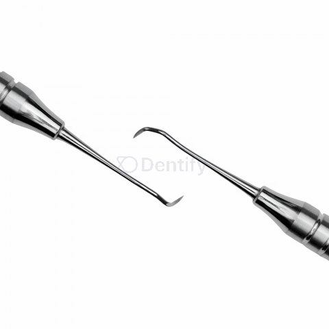 Dental Sickle Scaler Jacquette 2/3 double end with sterilizable 10mm hollow handle in Japanese stainless steel